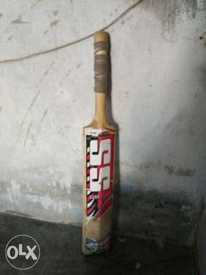 Brown, Red And White SS Cricket Bat