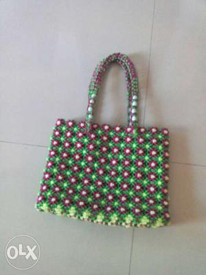 Green, White And Red Tote Bag