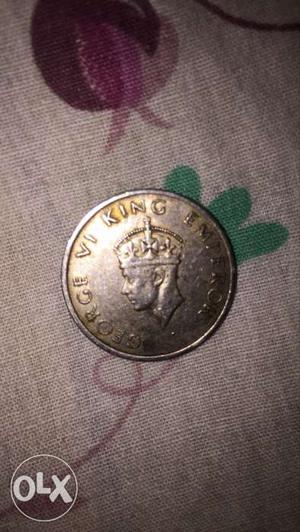 Half Rupee George VI King Emperor Coin