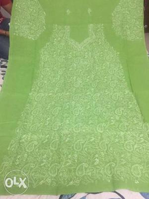 Material: Cotton Chickan suit with bottom dupatta