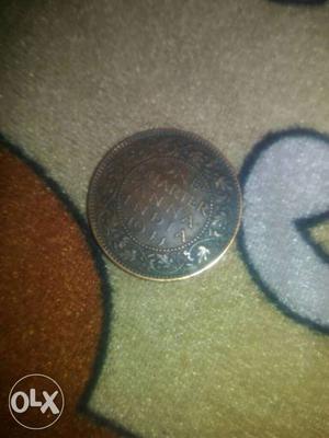  One Quarter Anna India Copper Coin