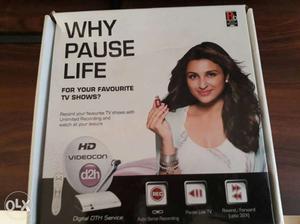 Only 4 month used videocon d2h set up box with