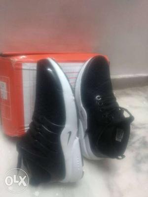 Pair Of Black Nike Running Shoes With Box