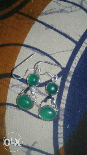 Pair Of Green Dangling Earrings