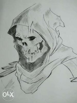 Pencil Sketch of 'Skeletor' the main villain of