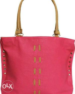 Pink And Brown Shoulder Bag