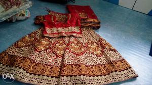 Red And Beige Traditional Dress