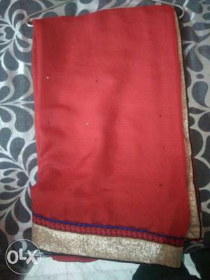 Red, Gray, And Purple Dupatta
