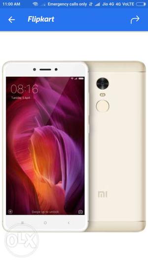 Redmi note 4. 64 gb gold colour. Sealed pack