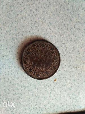  Round Indian One Quarter Coin