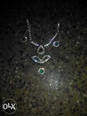 Silver And Diamond Necklace