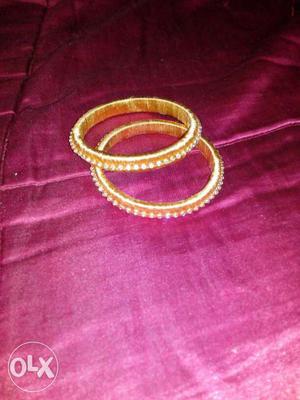 Two golden Thread new Bangles. I made it.