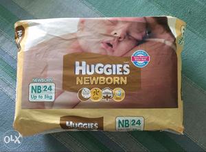 1 pack of sealed Huggies Newborn 24 Diapers with