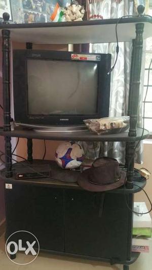 21inch samsung flat tv along with TV unit and airtel DTH