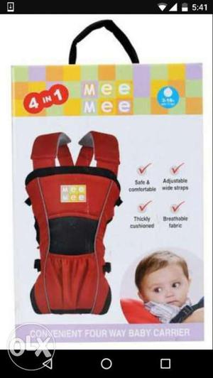 Baby's Red And Black Carrier Box