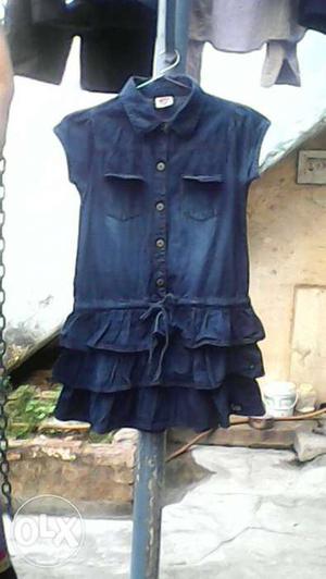 Beautiful denim dress for 7-8 years girl