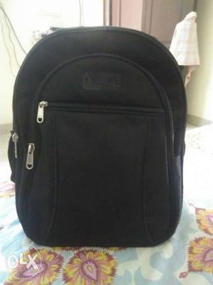 Black Backpack with Laptop Panel