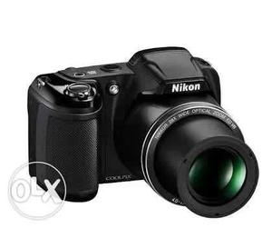 Black Nikon L340 Bridge Camera one month old.