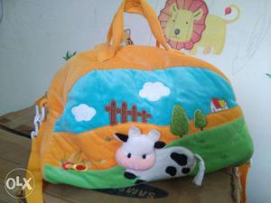 Cute cow cartoon baby luggage Handbag