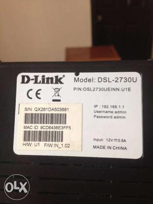 D link ADSL router