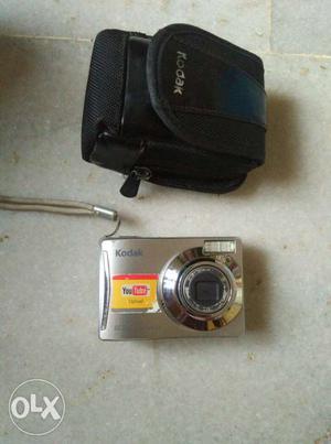 Grey Kodak Point And Shoot Camera With Bag