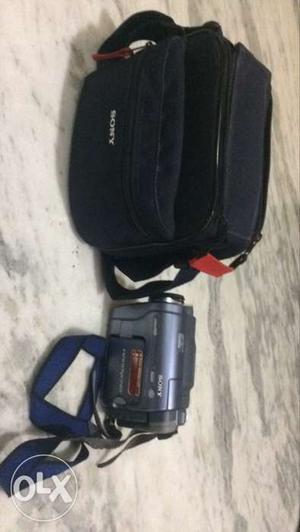 Grey Sony Handycam With Bag