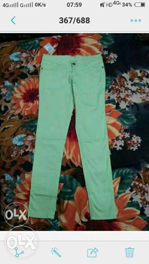 Mint green Clr, new jeans