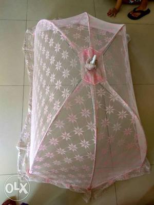 Pink Sheer Mosquito Dome Net