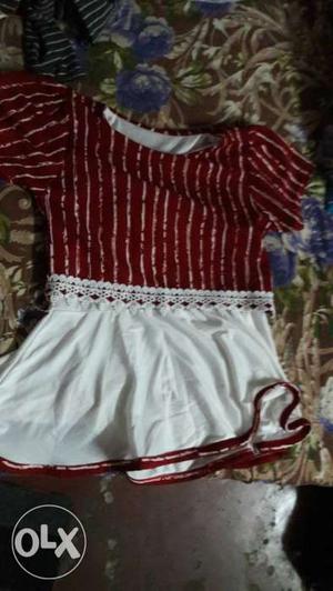 Red And White Mini Dress