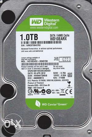 Silver Western Digital 1.0TB HDD