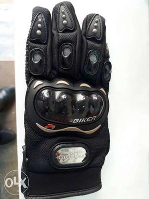 Unpaired Black Biker Motocross Glove