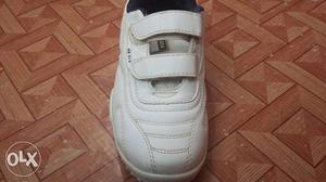 White Leather Velcro Shoe