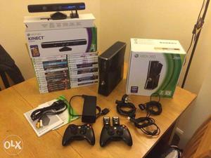 Xbox 360 console with games and kinect 11 month warranty