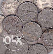 10 coins of 1/2 rupee. original coins. Pure