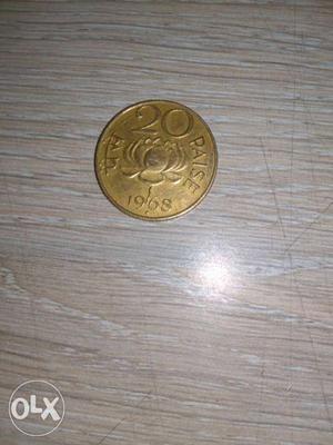 20 Paise  Round Coin