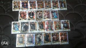 25 silver cards of slam attax 22 takeover and 3
