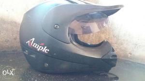 Black Ample Motocross Helmet