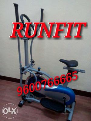Black Blue And Gray Elliptical Trainer