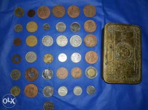 Coin collection of international coins.with an