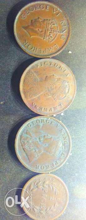 Four Man's Profile Silver Coins