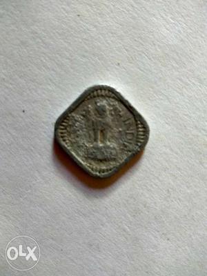 Gray India Coin