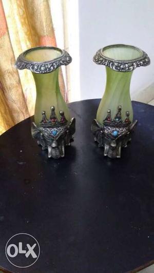 Green And Black Vase