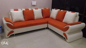 K68 latest design corner sofa set only two handle back full