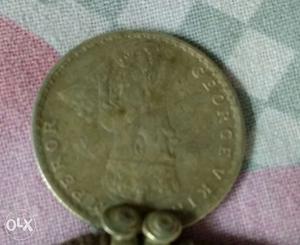 King George 1 rupees silver coin for sale