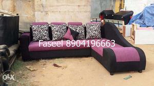 Latest design purple seating back pillows matching