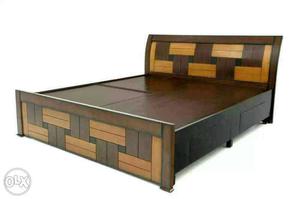 New wooden 6*4 double cot box type just 