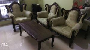 Rajwadi Handcrafted wooden Sofa Set