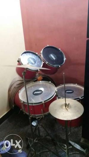 Red And Black Drum Set