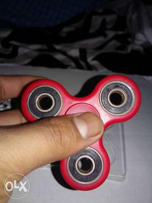 Red And Silver Fidget Hand Spinner