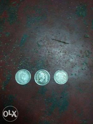 Three Indian British Coins